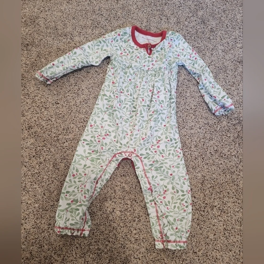 Burts Bees Baby Holiday Christmas Pajamas Size 12 Months